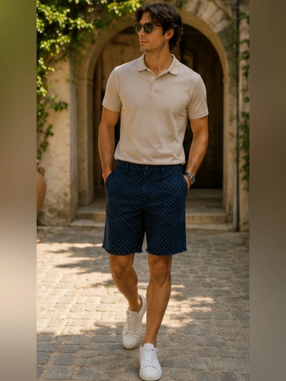 Banana Republic Hawkins McGill Navy Micro Dot Shorts | Men’s Size 34 EUC